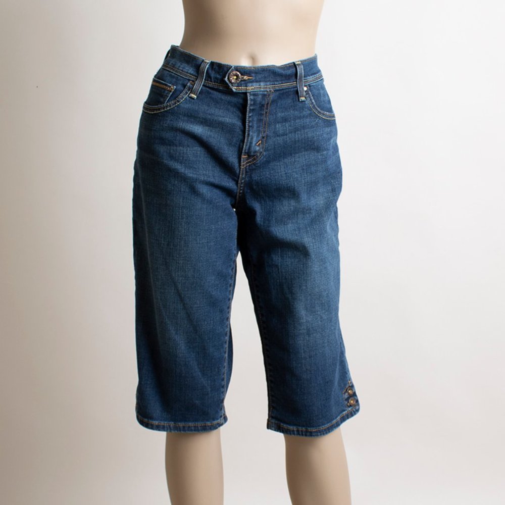 Levi's 515 Skimmer Denim Jean Shorts Capri Size 6